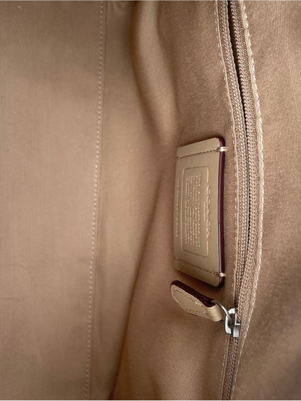 Coach Medium Peach and Beige Signature Rowen - Picture 8 of 11